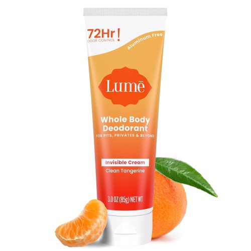 Lume Whole Body Deodorant - Invisible Cream Tube - 72 Hour Odor Control - Aluminum Free.